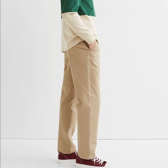 H&M Cotton Chino Khaki size 32x30 NEW - Picture 2 of 9
